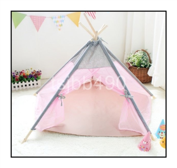  для домашних животных противомоскитная сетка палатка * симпатичный .. house клетка! розовый 