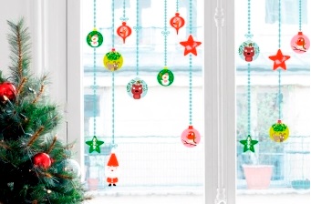  Christmas * ornament * window deco * window *. return OK*2 sheets set 