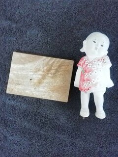 陶器 人形 日本 白磁 幼女 アンティーク 置物_画像3