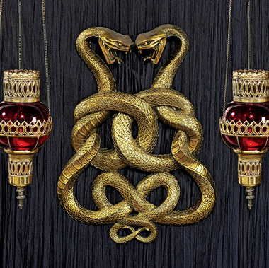 無限の象徴 コブラ 壁掛け インフィニティデザインインテリアオブジェデザイン蛇彫刻置物壁飾りウォールデコエジプト装飾品飾り小物