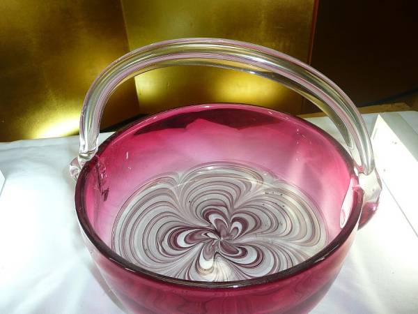 A_# Aomori Northern Sea стекло # розовый. цветок корзина # сожаление трещина есть, но можно использовать 