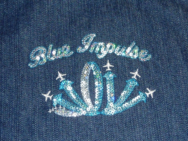 ブルーインパルス バッグ Blue Impulse デニム JASDF 青色文字_画像2