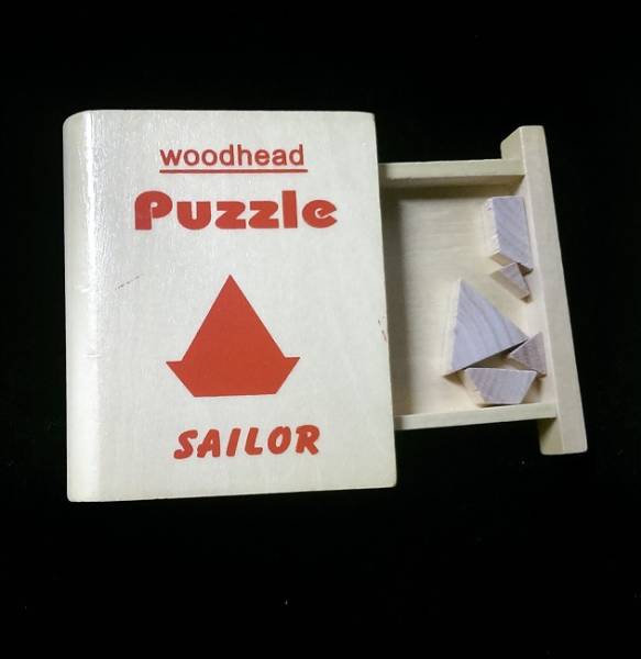 WOOD HEAD PUZZLE Sailor кейс . круг .. книга@ type 