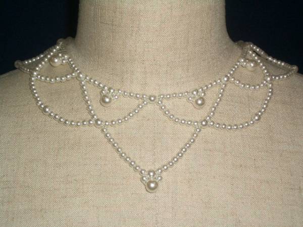  non-standard-sized mail free shipping (FN-09) white pearl. knitting necklace 