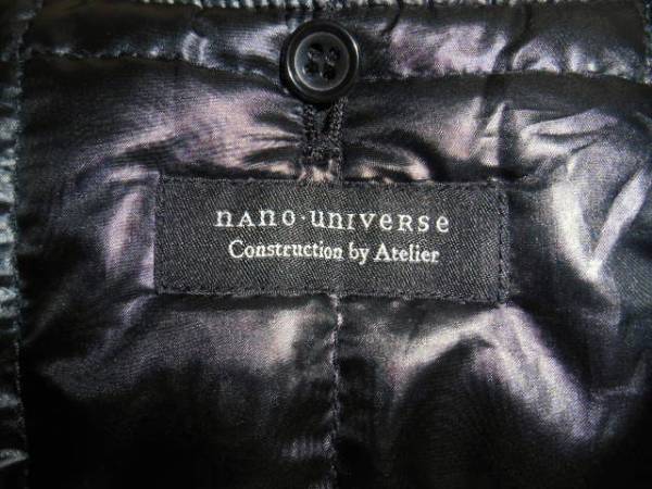  Nano Universe подкладка MA-1 шерсть Mod's Coat / мужской /S* чёрный 