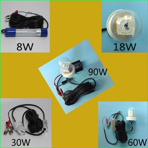 LED青色 水中集魚灯 300lm超 直流DC12-24V 8w_画像2