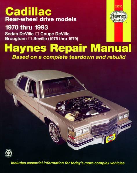 Cadillac( Cadillac ) Seville / Deville / brougham 1970-1993 year English version maintenance manual 