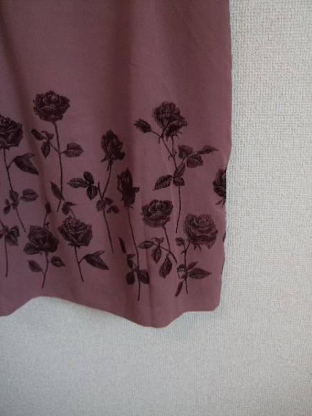 LESTROSE розовый роза принт шифон Cami платье (USED)11915②