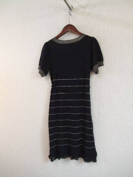 NATURALBEAUTYBASIC black short sleeves cotton . knitted dress (USED)62015