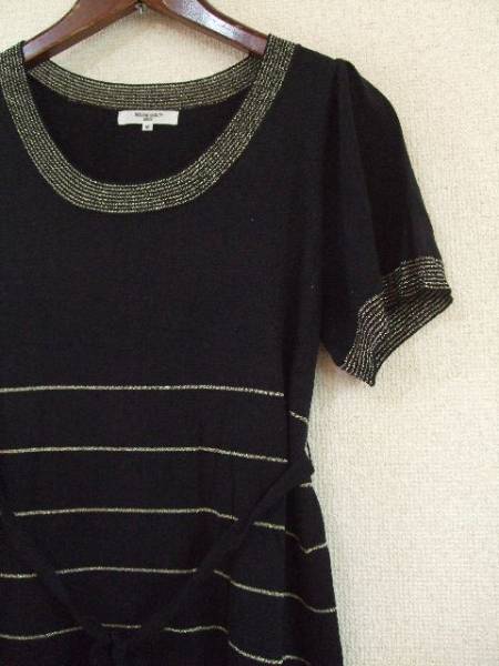 NATURALBEAUTYBASIC black short sleeves cotton . knitted dress (USED)62015