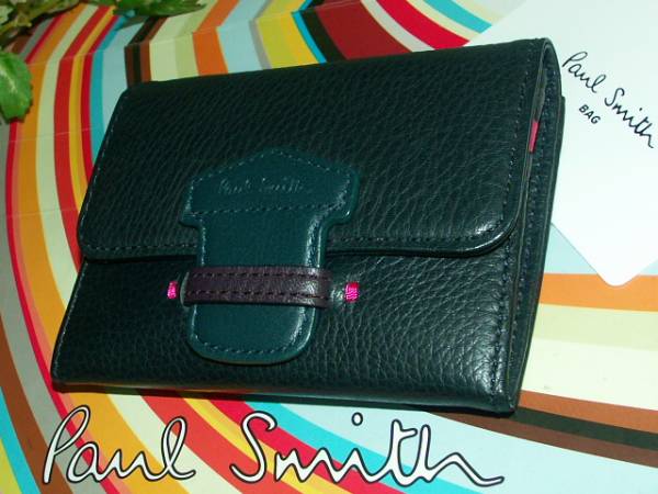 *772n new goods genuine article Paul Smith double color card-case coin case card storage 