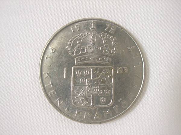 ヤフオク スウェーデン王国 1krona 1クローナ 硬貨 コイ