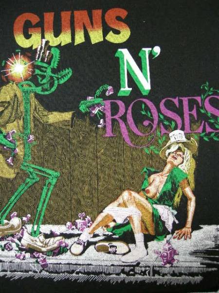 ガンズ&ローゼス GUNS N' ROSES 80s VINTAGE デッドストック ヴィンテージ 特大 巨大 ワッペン バックパッチ 発禁_画像3