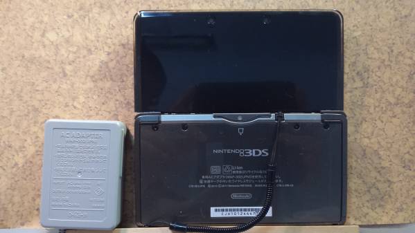 *3DS Nintendo 3DS Cosmo черный корпус прекрасный товар AC SD карта есть 