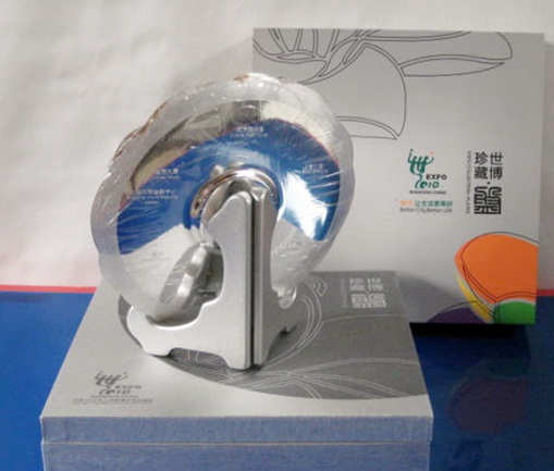 中国2010年上海EXPO　　上海世博会特許商品　　銀製皿_画像2