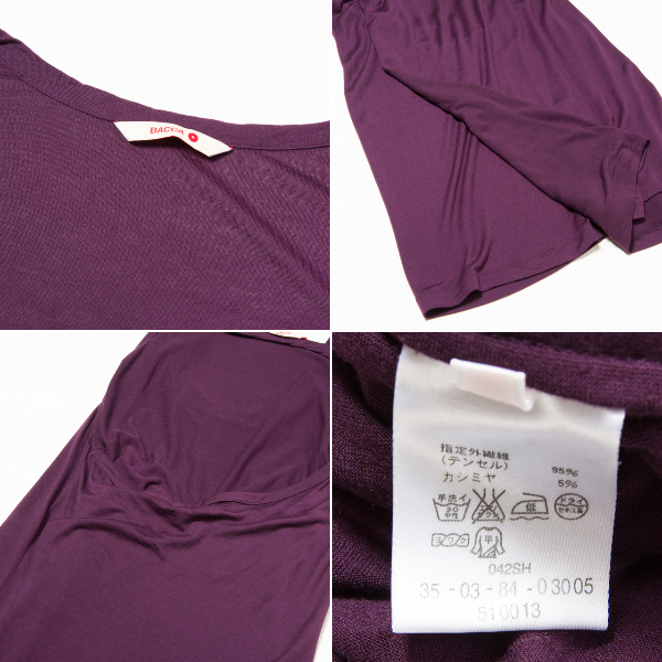  beautiful goods TOMORROWLAND BACCAbaka tops jersey purple 38