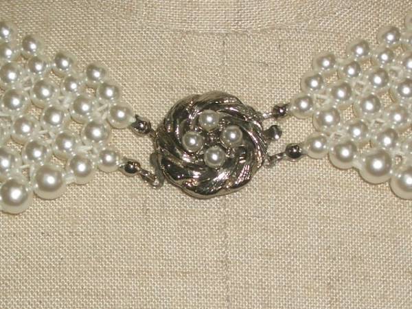  non-standard-sized mail free shipping (FN-01) white pearl. knitting necklace 