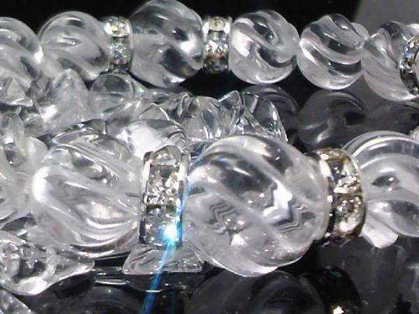 トルネード水晶12ミリ§10ミリ銀ロンデル§オラオラ☆