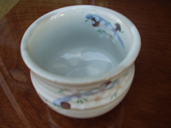 有田焼?灰釉?桜煎茶碗５個セット（箱なし）口徑７，５Ｘ高さ５，５ｃｍ
