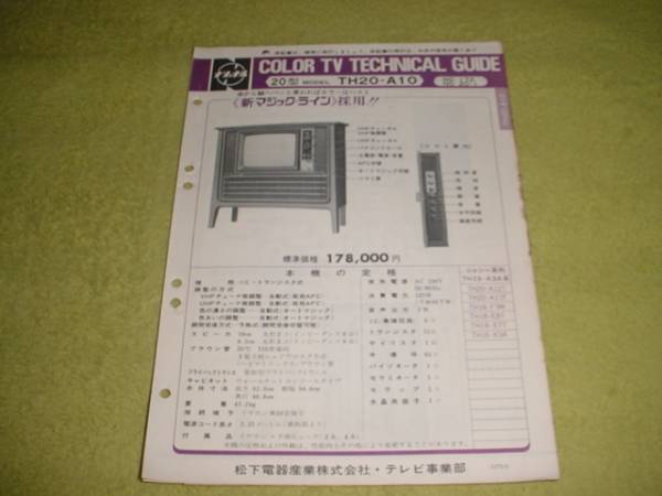 即決！ナショナル　TH20-A10のテクニカルガイド