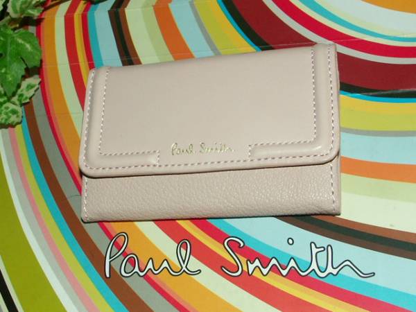821P　新品本物即決　ポールスミス　Paul Smith　ゴートスキン/牛革?。抓攻匹氓隶堀螗佶ぁ∶倘毪臁ˉ`ドケース　ピンク