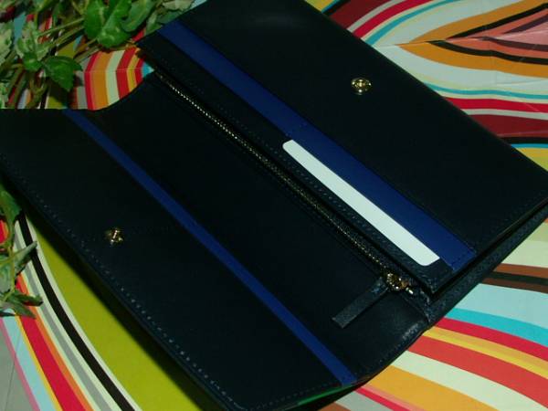 025G　新品本物即決　ポールスミス　Paul Smith　牛革　ペイントストライプ　長(zhǎng)財(cái)布