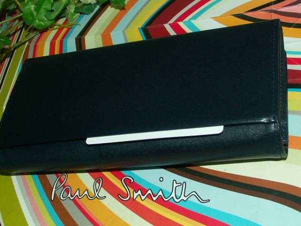 025G　新品本物即決　ポールスミス　Paul Smith　牛革　ペイントストライプ　長(zhǎng)財(cái)布