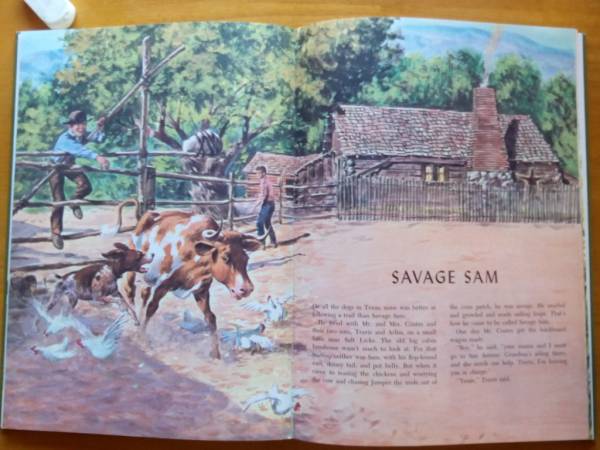 送料無料! 英語絵本 「Walt Disney`s AMERICA」 1965年 オールカラー256ページ ウオルト-ディズニー絵本! 古典的名作ぞろい!_画像3
