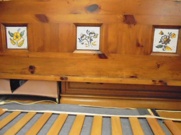 木製 ホーロータイル付 組み立て式 ソファー ベット リメイク可_画像1