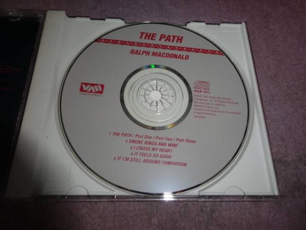 RALPH MACDONALD「THE PATH」1995年日本盤VACM-1013ラルフマクドナルド_画像2