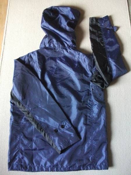 ラスト１着半額！MIL-SPEC♪ミルスペック■チェック柄フード付きジャケットMサイズ紫_軽くて小さく折畳めますので便利ですよ。