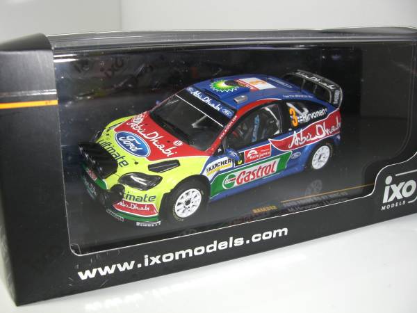 ■イクソ 1/43 2008 フォードフォーカスRS WRC M.ヒルボネン ラリージャパン ライトポッド仕様_画像2