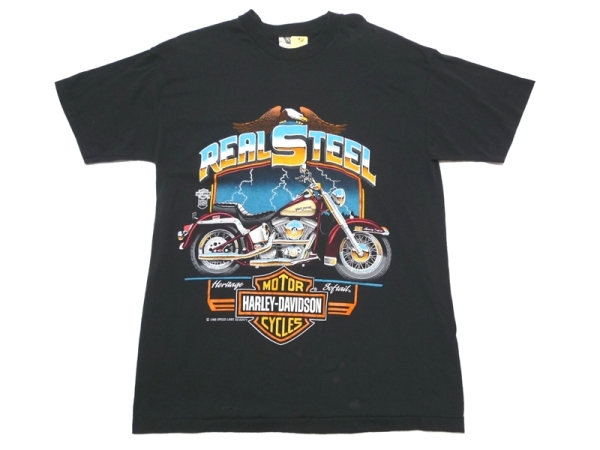 1988年 ビンテージ HARLEY DAVIDSON ハーレーダビッドソン Tシャツ 黒 L オフィシャル USA製 バイク 50%コットン 50％ポリエステル_画像1