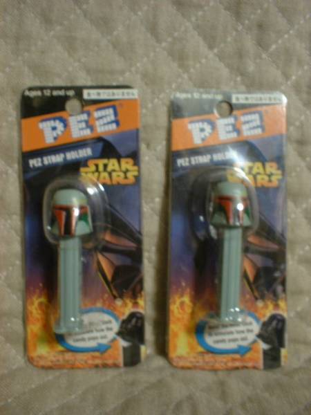 ★ 2個 スターウォーズ ミニ PEZ ストラップ ボバフェット 新品 ★
