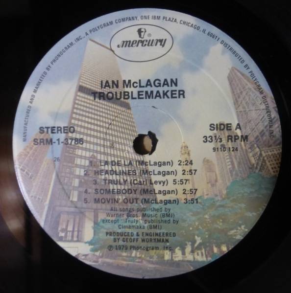 IAN McLAGAN「TROUBLEMAKER」米ORIG[MERCURY摩天樓]シュリンク美品