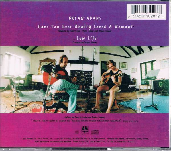 中古 BRYAN ADAMS 【HAVE YOU EVER REALLY LOVED A WOMAN ?】 CD_画像2