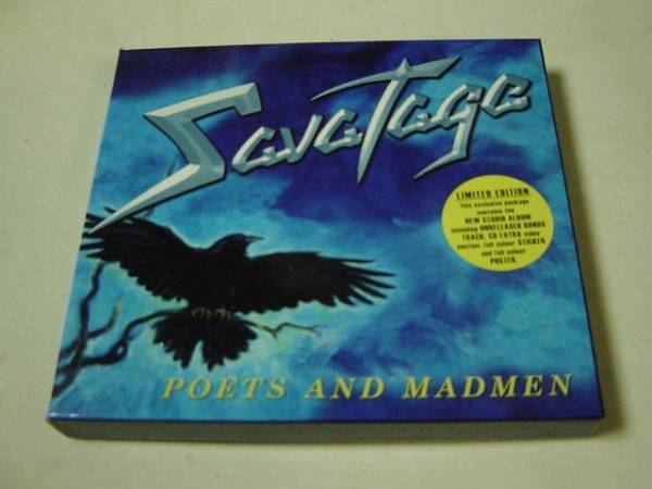 Savatage(サヴァタージ)「Poets & Madmen Ltd.Edition」ステッカー,ピンナップ付_画像1