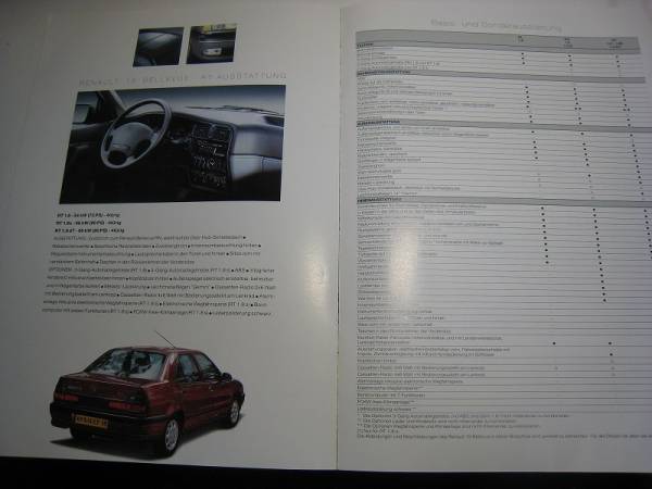 * abroad catalog . language Renault 19 Bellevue 6023