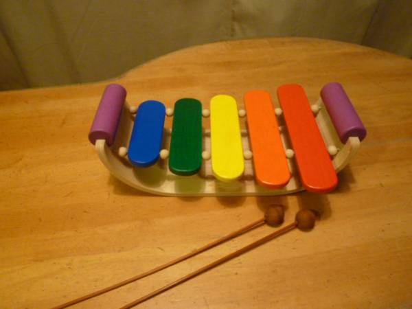 PLAN TOYS wooden. boat shape. xylophone 