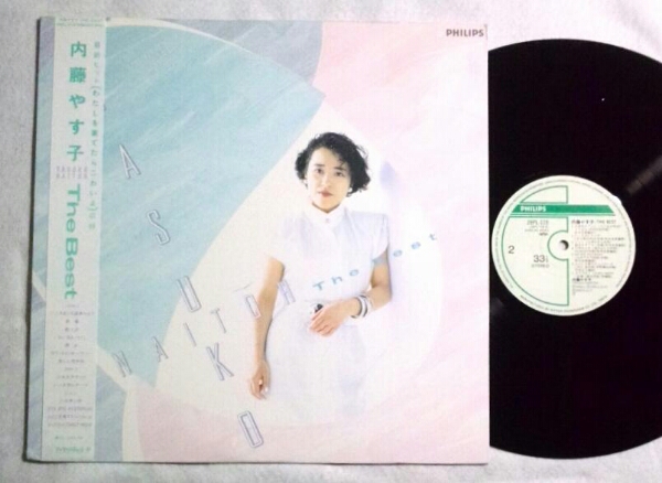 1LP 内藤やす子/ THE BEST 28PL-128 帯 インサート 盤美 酔ヶ浜