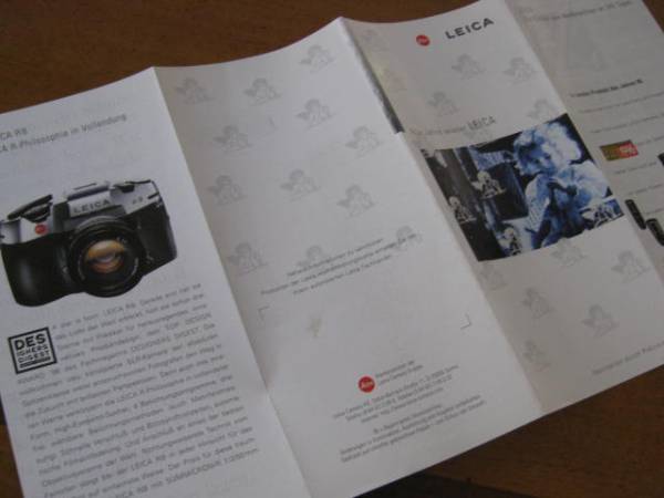 【カメラ】ライカ総合カタログ　チラシ　小型ドイツ版 1996年刊