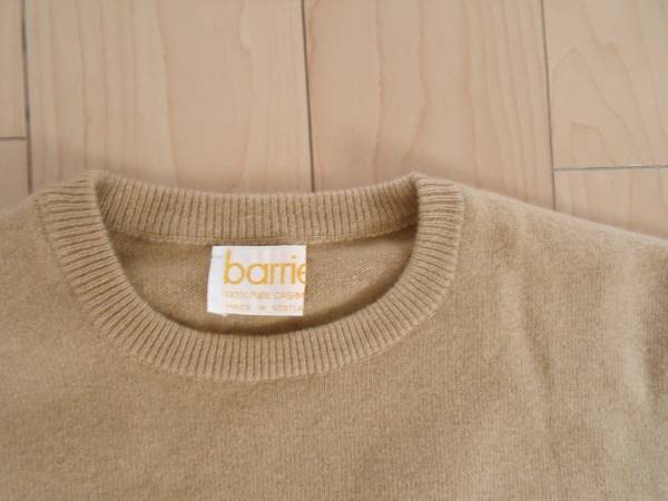 MADE IN SCOTLAND barrie 100% CASHMERE KNIT CAMEL カシミア_画像2