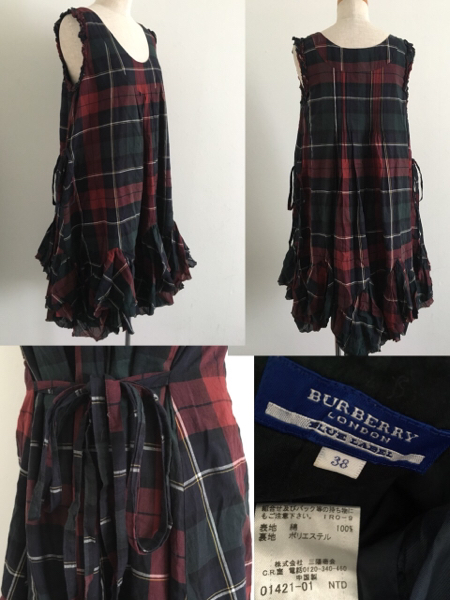 送料無料★BURBERRY BLUE LABEL バーバリーブルーレーベル★チェックワンピース_画像3