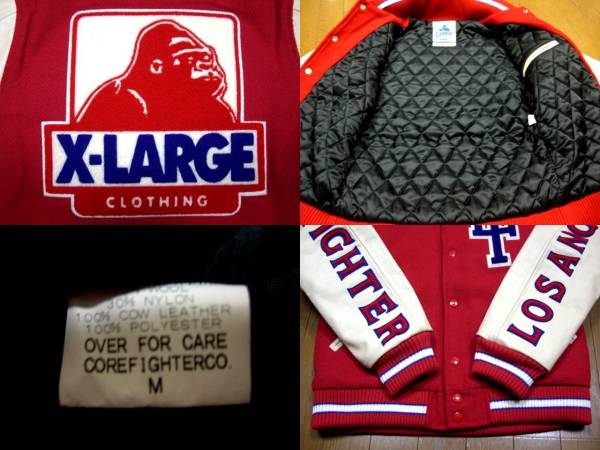 #古著屋大和 #限定 X-LARGE #エクストララージ #COREFIGHTER #コアファイター #コラボ #フルデコ #袖レザー #スタジャン M 定価73,500円