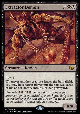 え黒 絞り取る悪魔/Extractor Demon 1枚（4枚在庫s 英C15/MTG_画像1