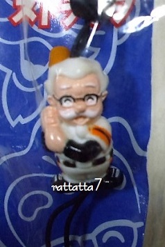 ☆KFC☆COLONEL SANDERS☆ケンタッキーフライドチキン☆カーネルサンダース☆カーネルおじさん☆ネックストラップ☆野球☆フィギュア_画像1