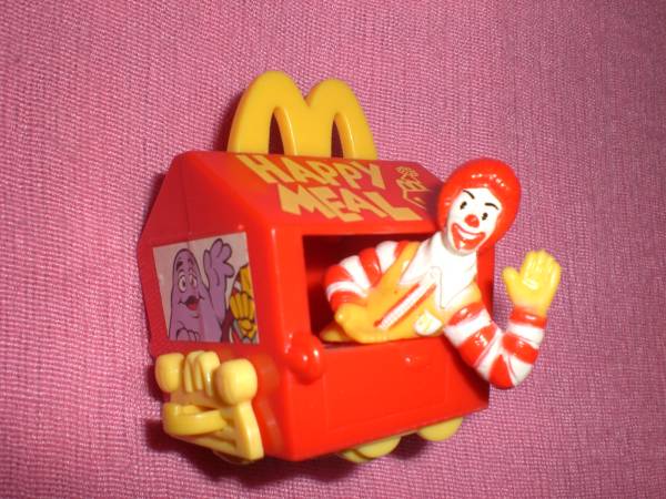 очень редкий! retro McDonald's happy mi-ru. автомобиль игрушка ( Дональд )
