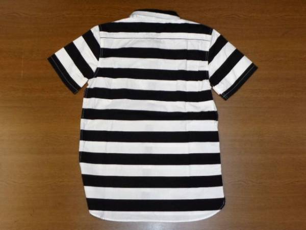 LOW BLOW KNUCKLE ボーダー シャツ[黒白Mサイズ]ロー ブロー ナックル 55402 BIKER BORDER 新品