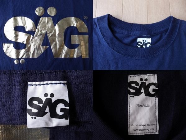 SAGLiFE ロゴ Tシャツ S ネイビー SAG LiFE サグライフ 半袖 カットソー 自転車 ピスト サイクリング スケートボード スノーボード サーフ_画像3