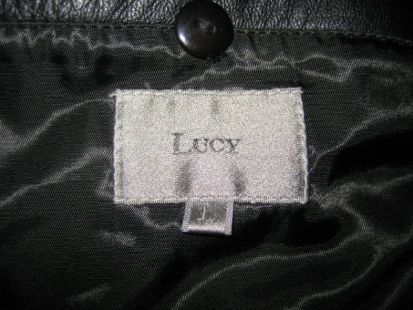 訳あり 難あり お得! 本革 LUCY ルーシー ファー付き ラムレザージャケット ワイルド 超クール! お兄系 人気の ブラック 黒 S ( M )_画像3